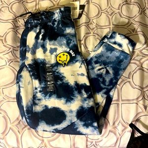 Blue tye-dye joogers